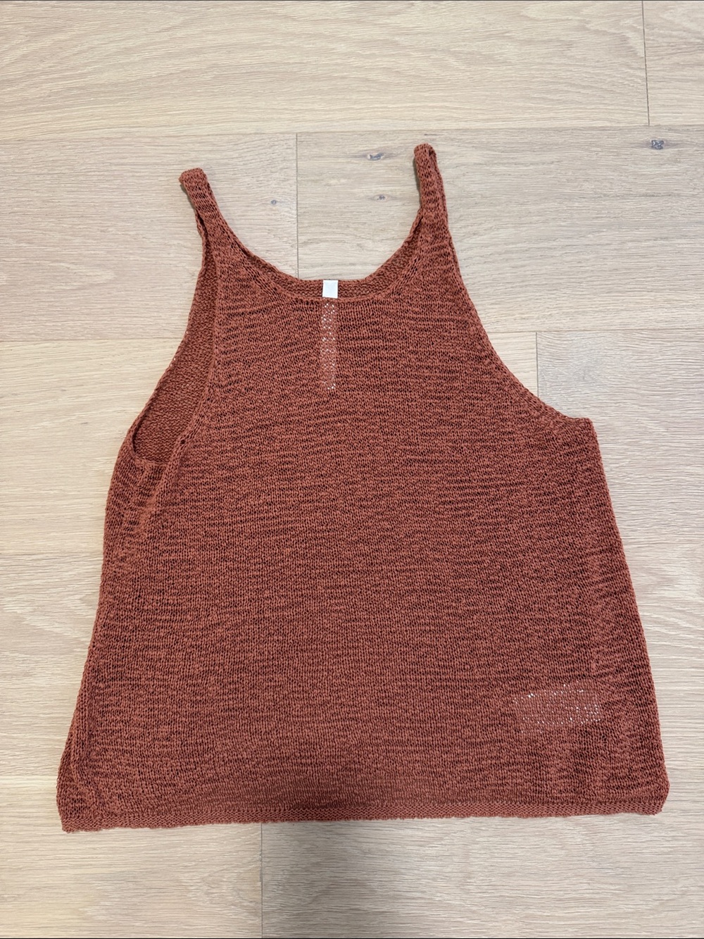Babaton Rust Knit Tank Top - Women's Casual Summer Top
